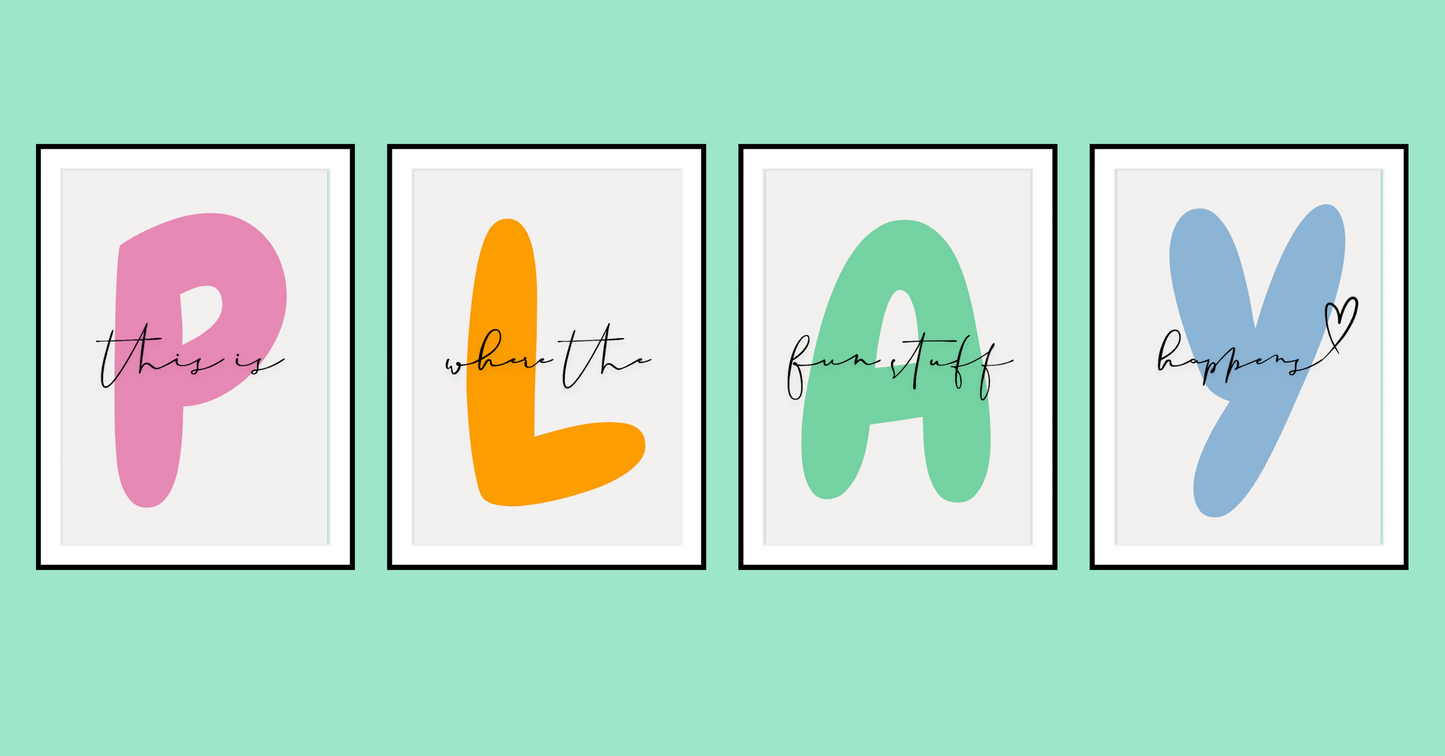 PLAY - this is where the fun stuff happens, set of 4